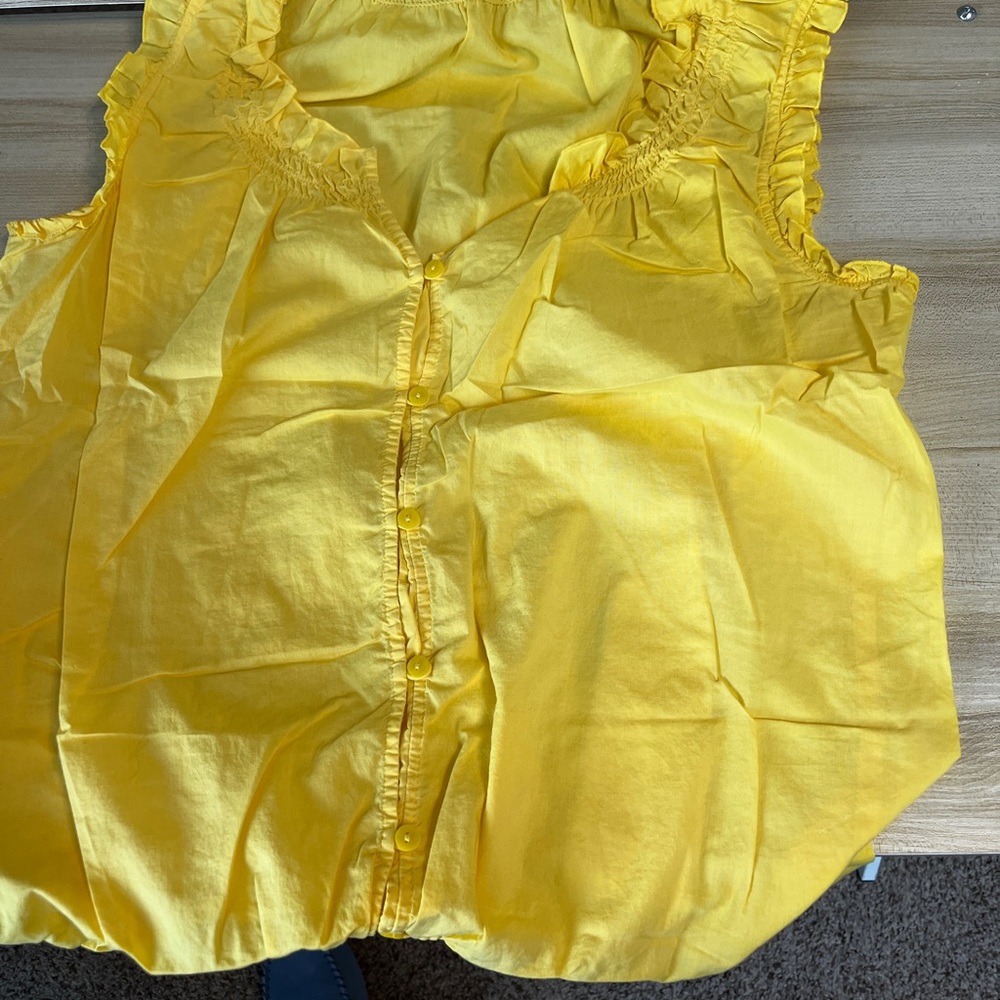 LOFT Yellow Tank Blouse XL